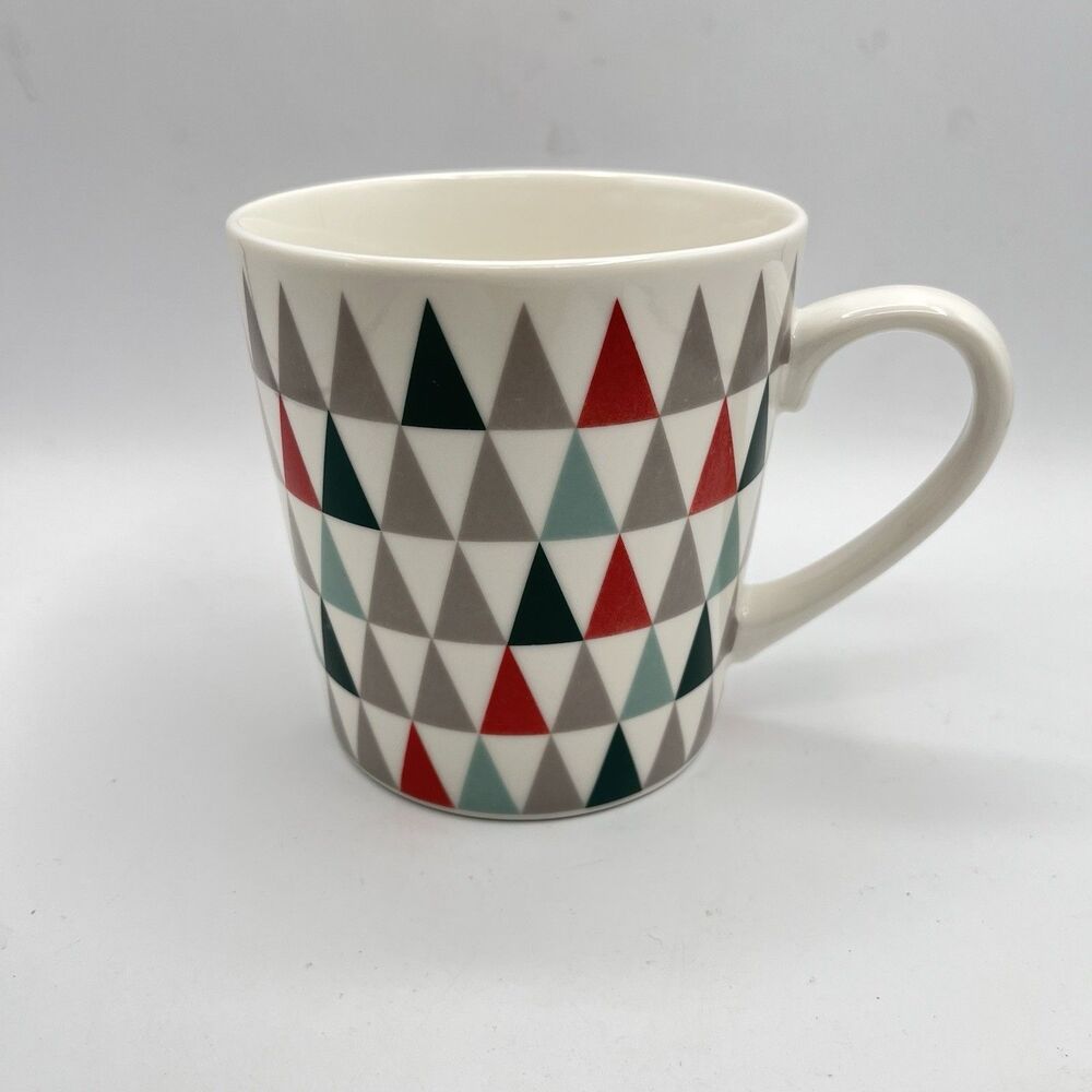 STARBUCKS Holiday Triangle Christmas Tree Coffee Tea Hot Cocoa Mug Cup 18oz